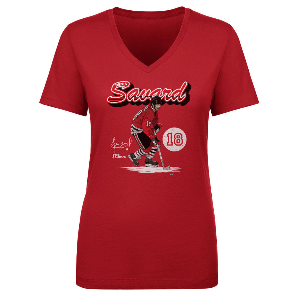 Denis Savard Chicago Retro Script WHT (ONLINE ORDER ONLY)