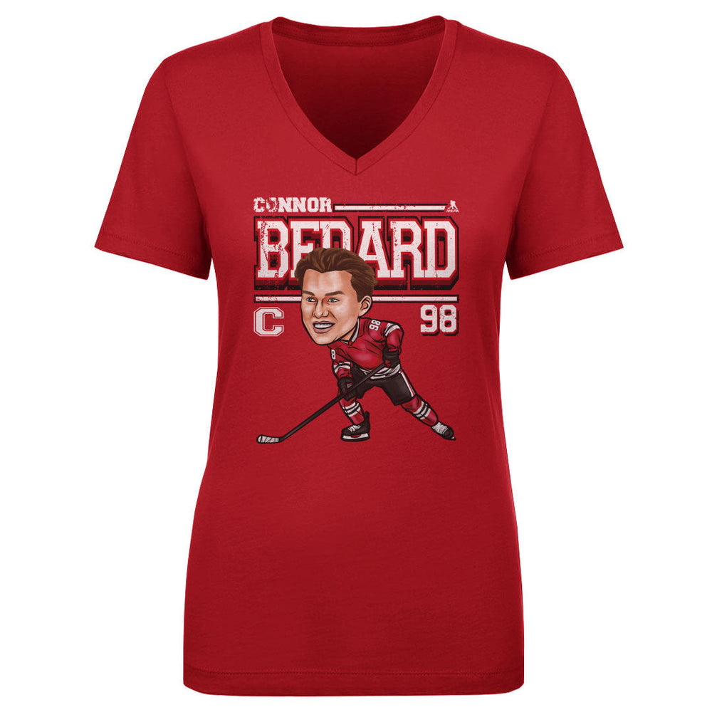 Connor Bedard Chicago Cartoon WHT (ONLINE ORDER ONLY)