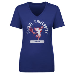DePaul Blue Demons Mascot Tennis WHT (ONLINE ORDER ONLY)