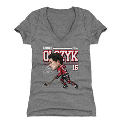 Eddie Olczyk Chicago Cartoon WHT (ONLINE ORDER ONLY)