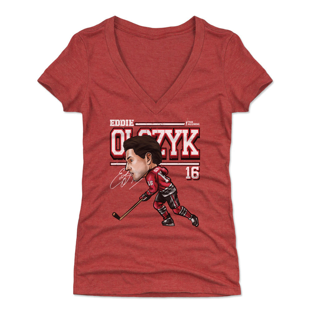 Eddie Olczyk Chicago Cartoon WHT (ONLINE ORDER ONLY)