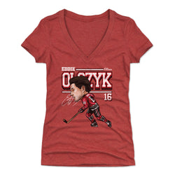 Eddie Olczyk Chicago Cartoon WHT (ONLINE ORDER ONLY)