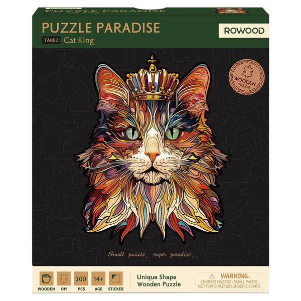 Wooden Puzzle: Cat King (ONLINE ORDER ONLY)