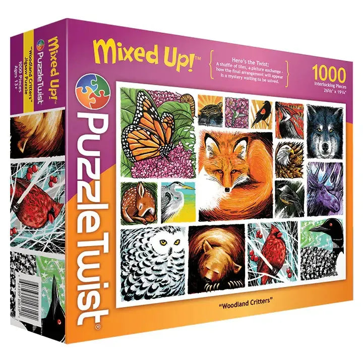 Woodland Critters "Mixed Up" 1000 Piece Jigsaw Puzzle PuzzleTwist (ONLINE ORDER ONLY)
