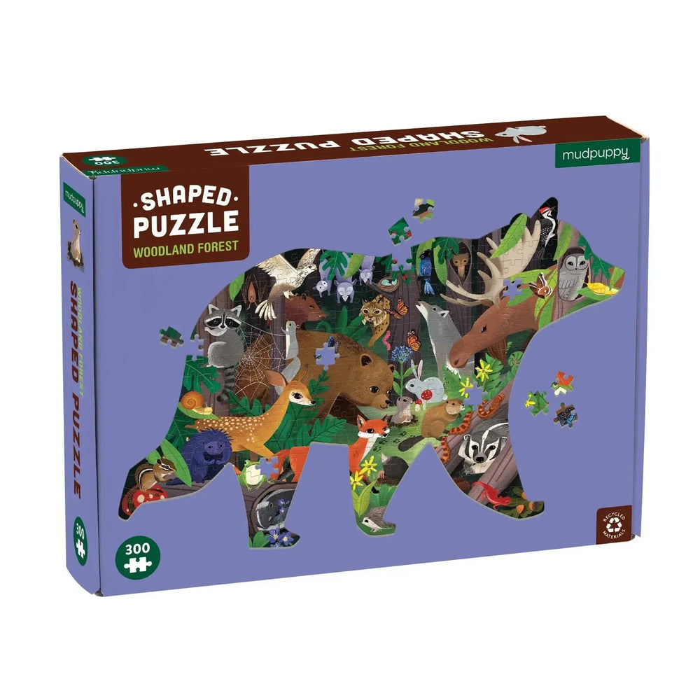 Woodland Forest 300 Piece Shaped Jigsaw Puzzle Mudpuppy (ONLINE ORDER ONLY)