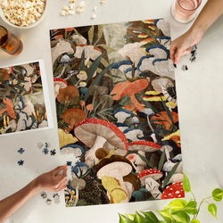 Woodland Mushrooms 1000 Piece Jigsaw Puzzle Lantern Press (ONLINE ORDER ONLY)