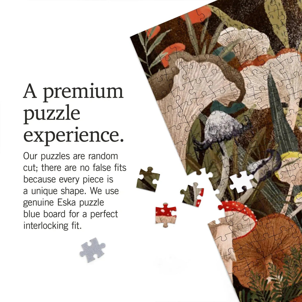 Woodland Mushrooms 1000 Piece Jigsaw Puzzle Lantern Press (ONLINE ORDER ONLY)