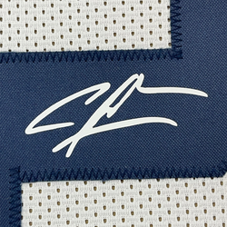 Framed Facsimile Autographed Charles Woodson 35x39 Michigan White Reprint Laser Auto College Football Jersey Size Men's XL (ONLINE ORDER ONLY)