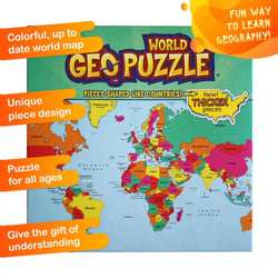 World GeoPuzzle 68 Piece Jigsaw Puzzle Geotoys (ONLINE ORDER ONLY)