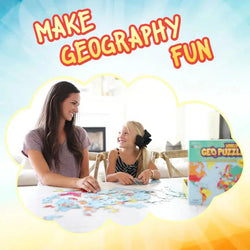 World GeoPuzzle 68 Piece Jigsaw Puzzle Geotoys (ONLINE ORDER ONLY)