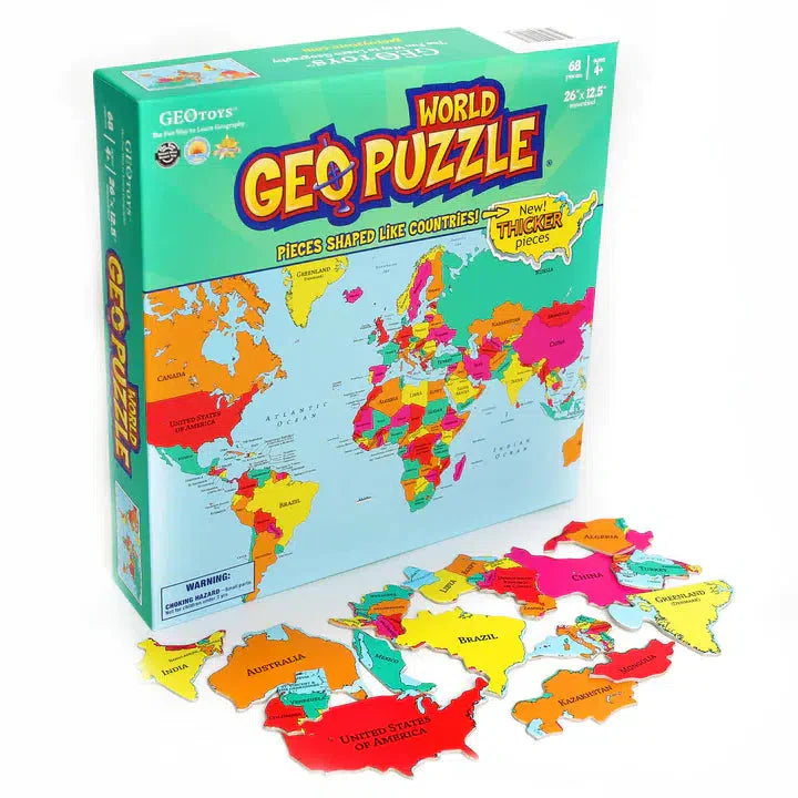 World GeoPuzzle 68 Piece Jigsaw Puzzle Geotoys (ONLINE ORDER ONLY)