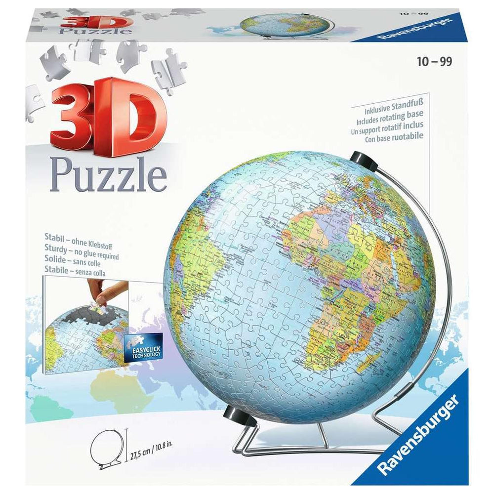 World Globe with Stand 550 Piece 3D Jigsaw Puzzle Ravensburger (ONLINE ORDER ONLY)