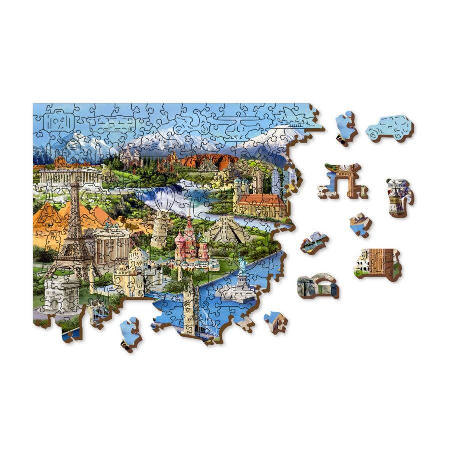 World Landmarks 300 Piece Wood Jigsaw Puzzle Wooden City (ONLINE ORDER ONLY)