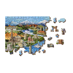 World Landmarks 300 Piece Wood Jigsaw Puzzle Wooden City (ONLINE ORDER ONLY)