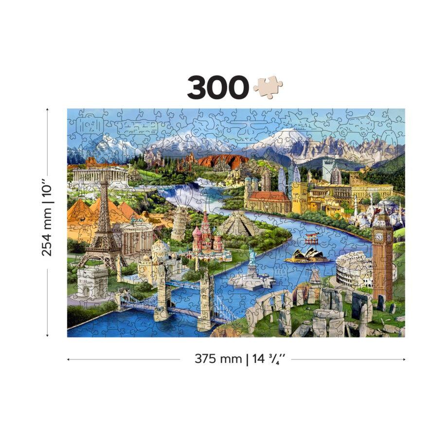 World Landmarks 300 Piece Wood Jigsaw Puzzle Wooden City (ONLINE ORDER ONLY)