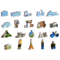 World Landmarks 300 Piece Wood Jigsaw Puzzle Wooden City (ONLINE ORDER ONLY)