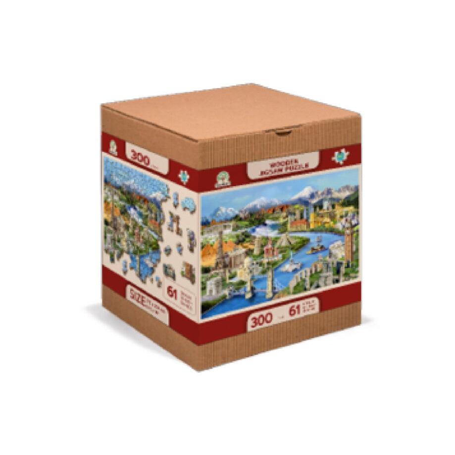 World Landmarks 300 Piece Wood Jigsaw Puzzle Wooden City (ONLINE ORDER ONLY)