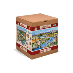 World Landmarks 300 Piece Wood Jigsaw Puzzle Wooden City (ONLINE ORDER ONLY)