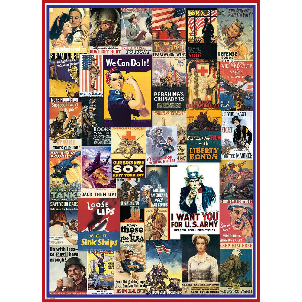 World War I & II Vintage Posters 1000 Piece Jigsaw Puzzle Eurographics (ONLINE ORDER ONLY)