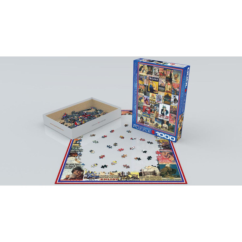 World War I & II Vintage Posters 1000 Piece Jigsaw Puzzle Eurographics (ONLINE ORDER ONLY)