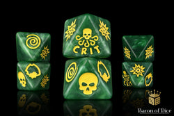 World Domination Green D8 Dice Set (ONLINE ORDER ONLY)