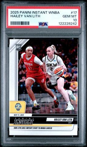 Graded 2025 Panini Instant Hailey Van Lith #17 Rookie RC Basketball Card PSA 10 Gem Mint (ONLINE ORDER ONLY)