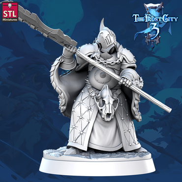 3D Printed STL Miniatures Wraith Knight Core Characters The Frost City 3 28 - 32mm War Gaming D&D (Online Only)