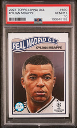 Graded 2024 Topps Living UCL Kylian Mbappe #690 Soccer Card PSA 10 Gem Mint (ONLINE ORDER ONLY)