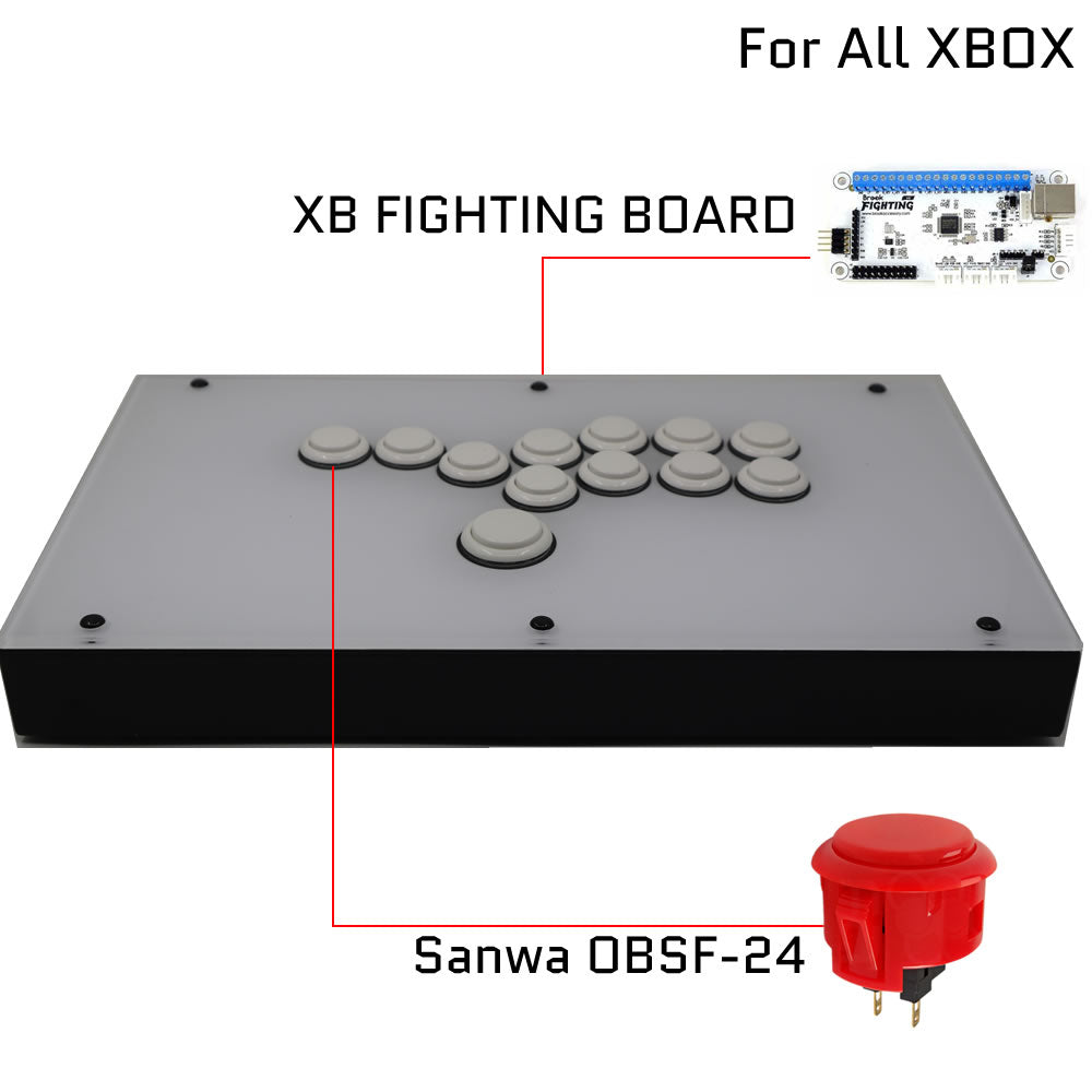 RAC-J800B All Buttons Arcade Joystick Fight Stick For PS4/PS3/Xbox/PC White/Black (Online Only)