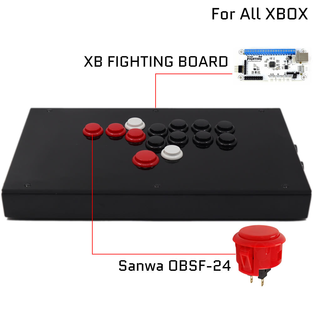 RAC-J803B All Button Leverless Arcade Game Controller for PC/PS/XBOX/SWITCH (Online Only)