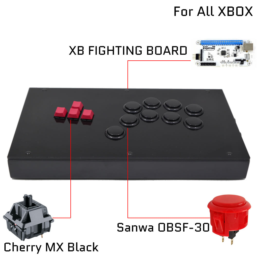 RAC-J802K Keyboard Button Leverless Arcade Game Controller for PC/PS/XBOX/SWITCH (Online Only)