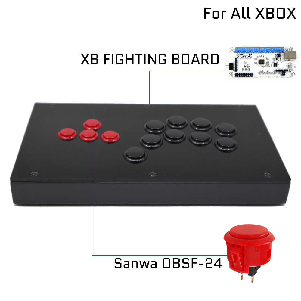 RAC-J802B All Button Leverless Arcade Game Controller for PC/PS/XBOX/SWITCH (Online Only)
