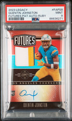 2023 PANINI LEGACY FUTURES PATCH AUTOGRAPH QUENTIN JOHNSTON FUTURES PAT AUTO-RUBY #FAPS8 - PSA 9 (Online Order Only)
