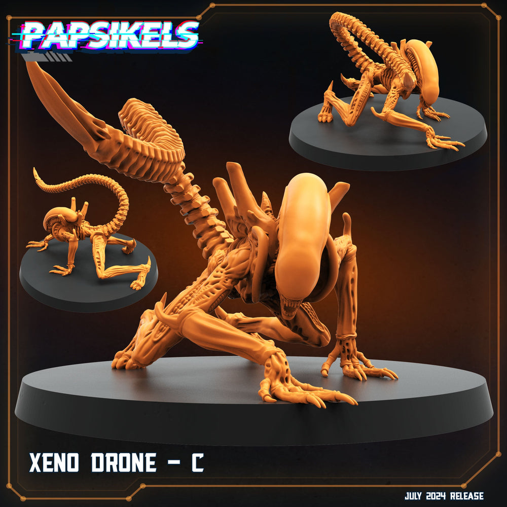3D Printed Papsikels Xeno Drone Set July 2024 Scifi 28mm 32mm (Online Only)
