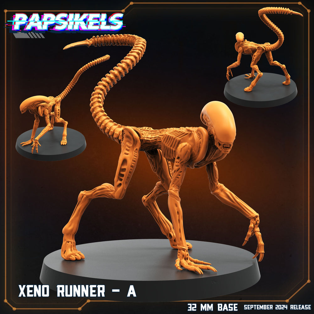 3D Printed Papsikels Xeno Runners Set SEPTEMBER 2024 SCIFI 28mm 32mm (Online Only)