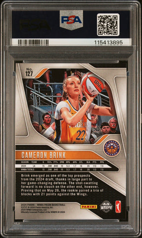 Graded 2024 Panini Prizm WNBA Cameron Brink #127 Rookie RC Basketball Card PSA 8 Near Mint (ONLINE ORDER ONLY)