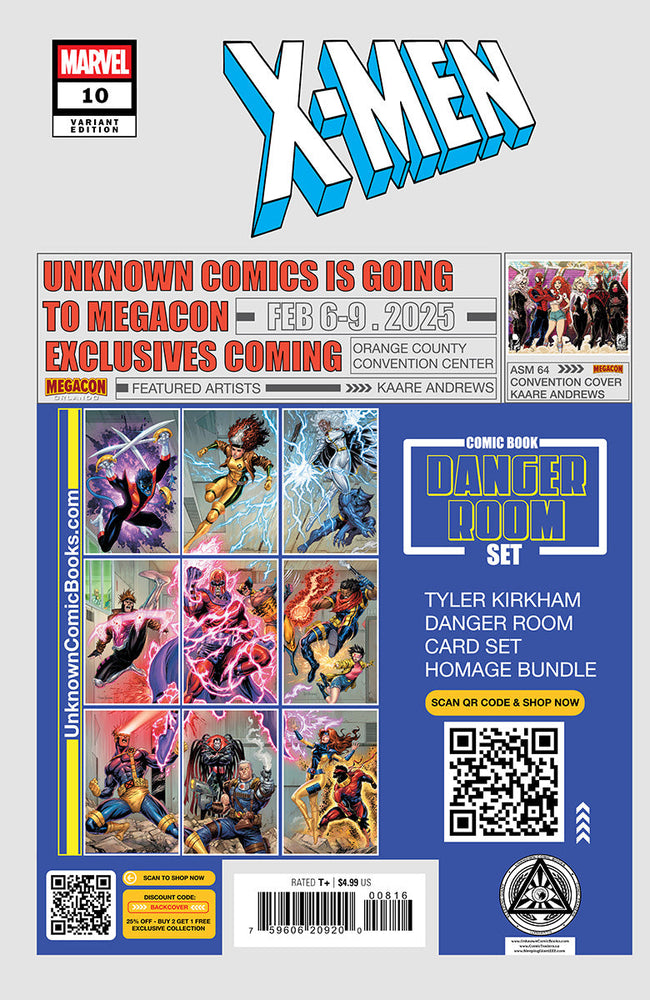 X-Men #10 Unknown Comics Kaare Andrews Exclusive Virgin Var (01/29/2025) (ONLINE ORDER ONLY)