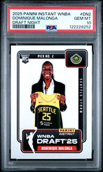 Graded 2025 Panini Instant Dominque Malonga #DN2 Draft Night Rookie RC Basketball Card PSA 10 Gem Mint (ONLINE ORDER ONLY)