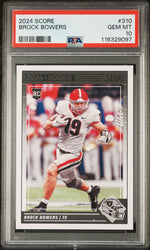 Graded 2024 Panini Score Brock Bowers #310 Rookie RC Football Card PSA 10 Gem Mint (ONLINE ORDER ONLY)