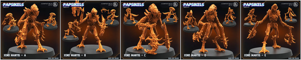 3D Printed Papsikels Xeno Mantis Set 28mm 32mm (Online Only)