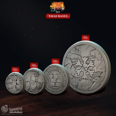 3D Printed Cast n Play Xmas Bases Holiday Horde Set 28mm 32mm D&D (Online Only)