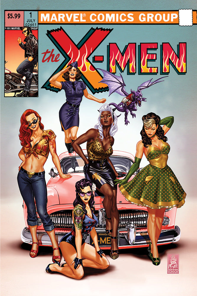 X-MEN #1 MARK BROOKS CVR A FIRE SDCC 2024 EXCLUSIVE VAR (07/24/2024) (ONLINE ORDER ONLY)