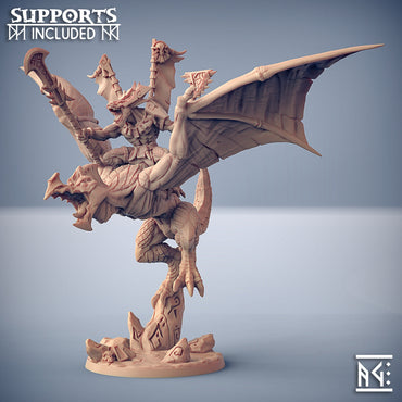 3D Printed Artisan Guild Xoltoa on Sky Terror Goldmaw Lizard Prince Lizards Set 28mm 32mm (Online Only)