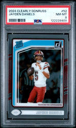 Graded 2024 Panini Clearly Donruss Jayden Daniels #52 Rookie RC Football Card PSA 8 Near Mint (ONLINE ORDER ONLY)