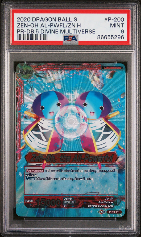 2020 DRAGON BALL SUPER ZEN-OH AL-PWFL/ZN.H #P-200 - PSA 9 (Online Order Only)