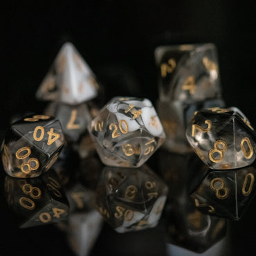 Yin and Yang Acrylic Dice Set (ONLINE ORDER ONLY)