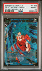 2018 DRAGON BALL SUPER SUPER DASH NEGATING FST SSB GOKU #P-088 - PSA 10 (Online Order Only)
