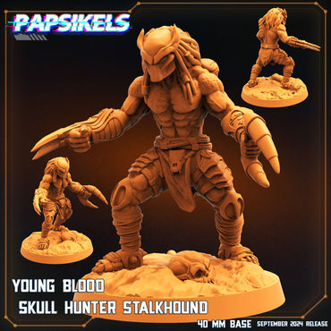 3D Printed Papsikels Young Blood Skull Hunter Stalkhound SEPTEMBER 2024 SCIFI 28mm 32mm (Online Only)