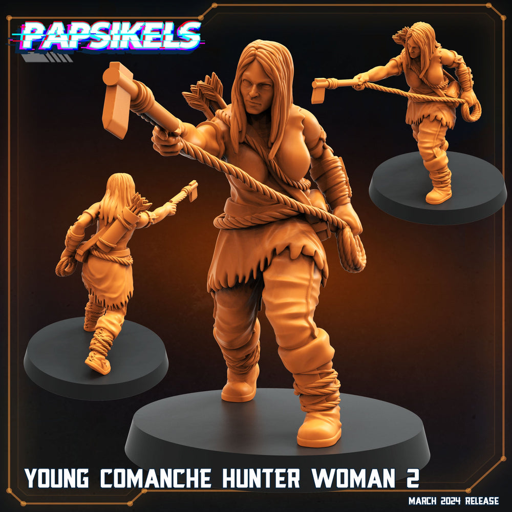 3D Printed Papsikels Young Comanche Hunter Woman 2 28mm 32mm (Online Only)