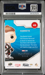 2023 UPPER DECK FUNKO POP MARVEL  HAWKEYE PATINA #45  PSA 10 (Online Order Only)
